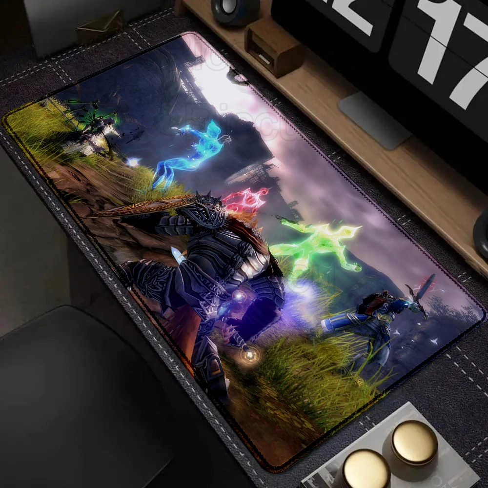 Hot selling item guild wars 2 400x900x3mm mouse mat notbook computer padmouse Popular game mouse pad gaming keyboard mouse mats