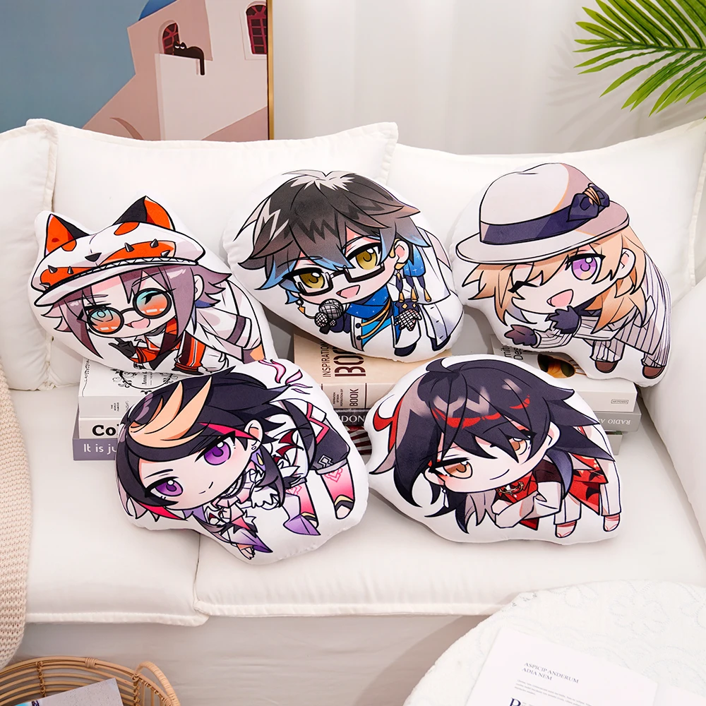 40cm Cute Nijisanji Luxiem Pillow Anime Ike Eveland Mysta Rias Vox Akuma Luca Shu Plush Toy Cushion Home Deocr Birthday Gifts