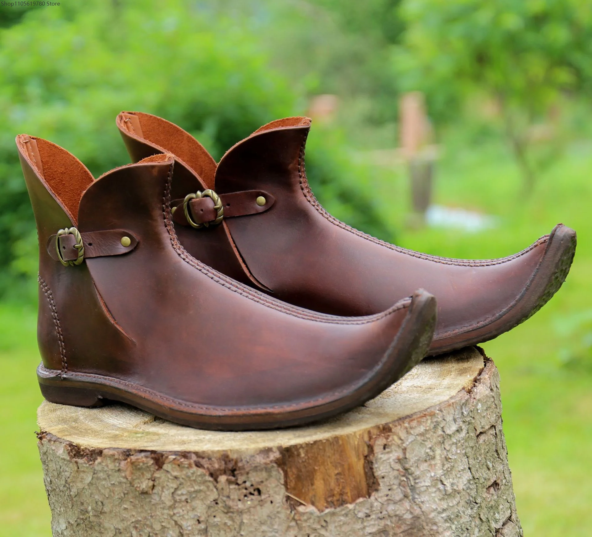 Botas curtas masculinas retrô - Medieval Men'S Accessories avaliação e preço