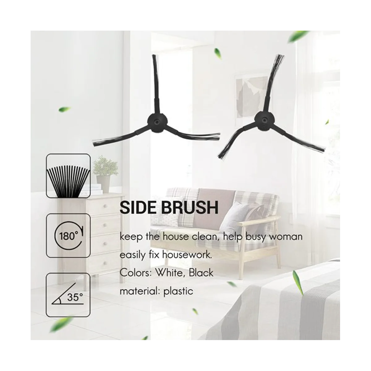 4 pezzi di ricambio per Ilife V8S X750 A7 X800 X785 V80 A9S spazzola laterale per aspirapolvere robotico