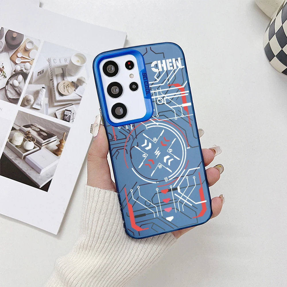 Creative Cyber Mecha Circuit Board Phone Case for Samsung Galaxy S24 S23 S22 S21 S20 Ultra Plus FE M31 M30S M23 5G Hard PC Cover