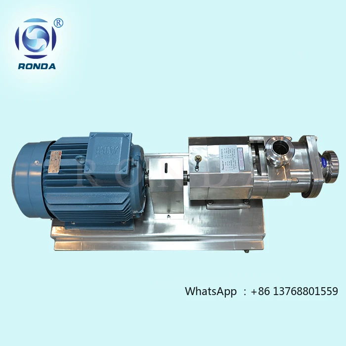 RLS food grade gas-liquid-solid mixing sanitary multipurpose high viscosity low shear double twin screw pump