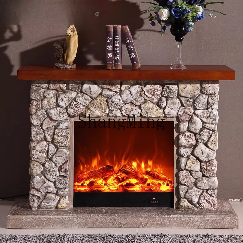 ZYY ريترو تقليد الحجر عباءة 1.2/1 3/1.42/1.5 متر مقلد لهب فرن التدفئة الأساسية