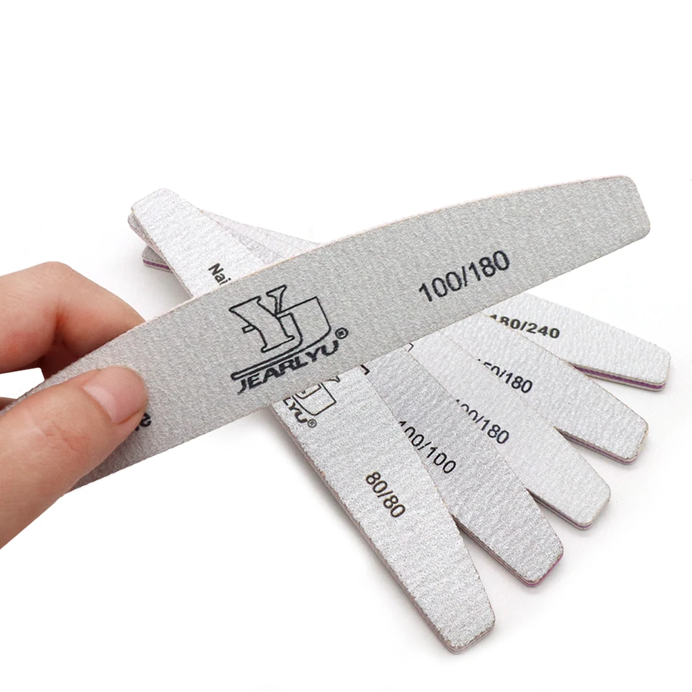 5/25 sztuk/partia Szara Pilnik do Paznokci 80/80 100/100 100/180 150/180 180/240 Gradacja Zestaw do Manicure Akcesoria do Paznokci Usuwający Lakier Żelowy Polerka Pilniki