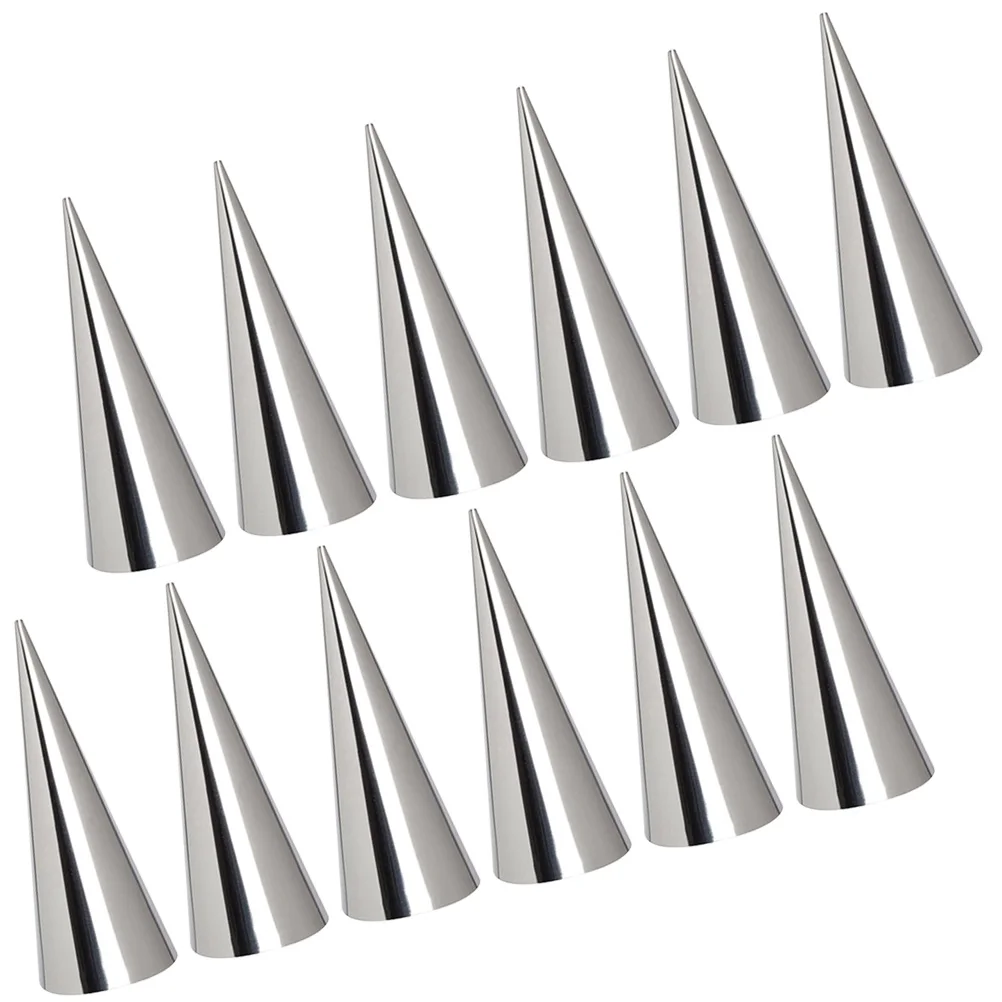 

36 Pcs Baking Supplies Cake Mold Horn Cream Molds Trumpet Stainless Steel Mould