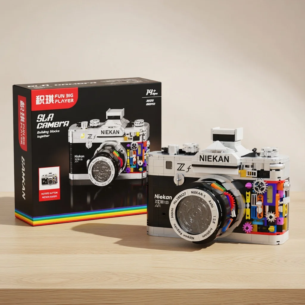 

Конструктор FUNXINEE «Классическая ретро-камера», 865 деталей, техническая модель MOC, светящийся креативный подарок для взрослых, ностальгические декоративные кирпичики