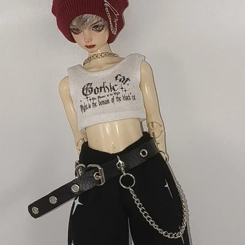 

(Customized) 1/4 Doll's Clothes Suit for 45cm Bjd Doll Girl Toys Coat,Pants,Adjustable Chain Belt,vest Doll Accessories, No Doll