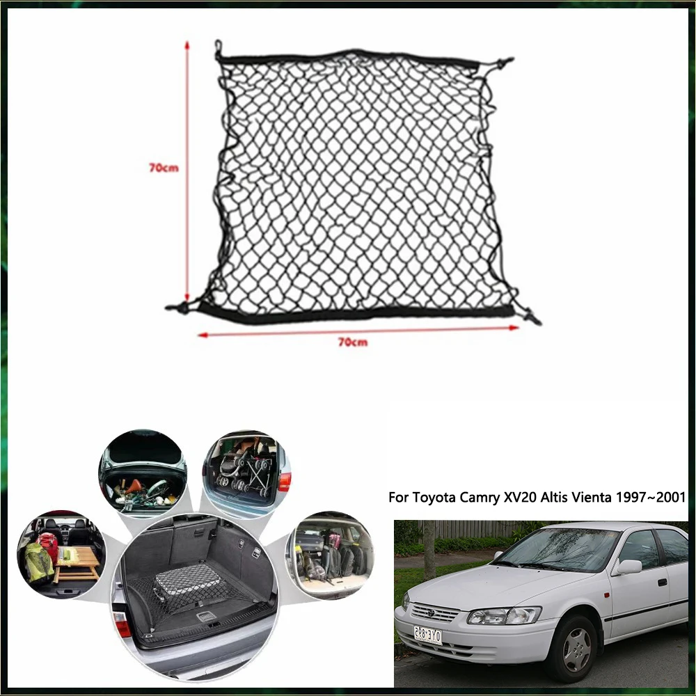 For Toyota Camry XV20 Altis Vienta 1997~2001 1998 1999 2000 Car Trunk Net Car Interior Accessories Luggage Cargo Organiser Auto