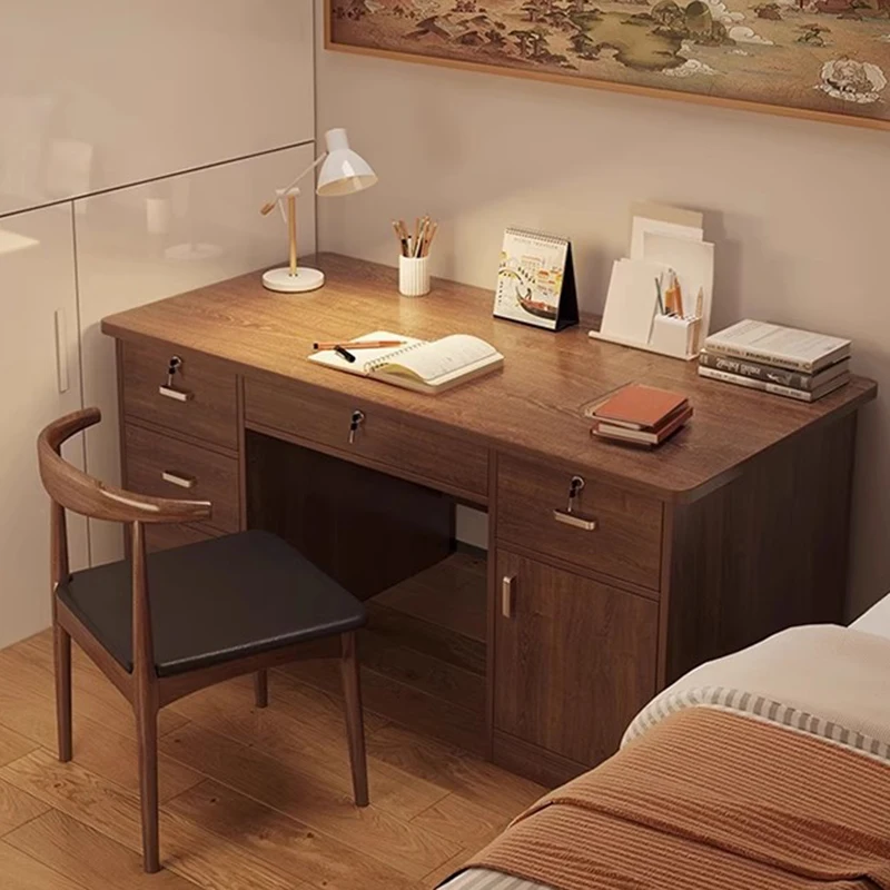

Wooden Study Office Desk Multifunctional Display Luxury Drawer Design Computer Office Desk Modern Escrivaninha Home Furniture