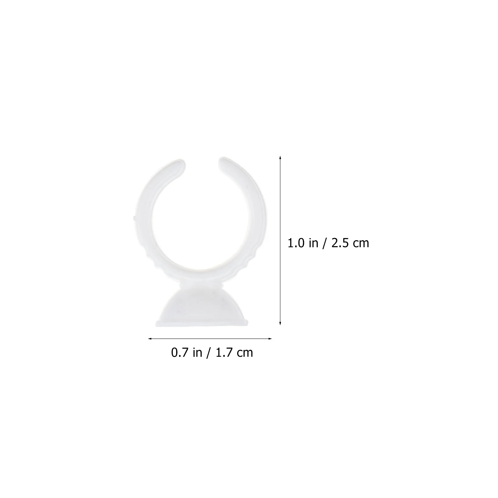 

100pcs Plastic Ring Holders Disposable For Eyelash Extensions Small Size White 2.5X1.7X1.7Cm Quick Application Ring Eyelash