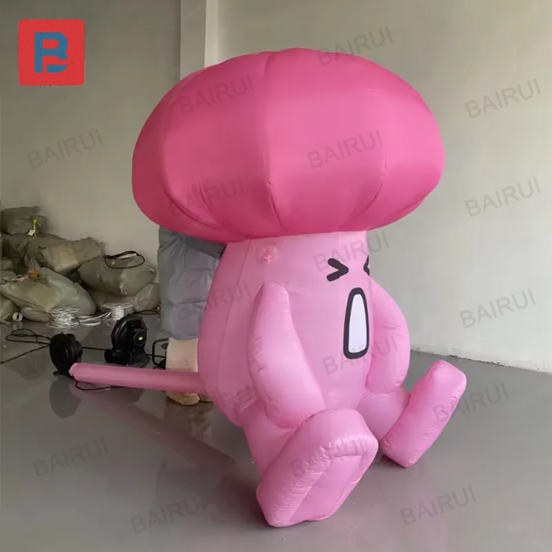 Sing inflatable mushroom oxford waterproof material inflatable model giant cartoon mushroom singer