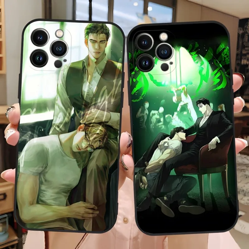 Sotto la luce verde custodia per telefono Jin Cheongwoo per Iphone 12promax 11 13 14 Pro Xs Max Mini Xr X 7 8 6 6s Plus Fundas Coque