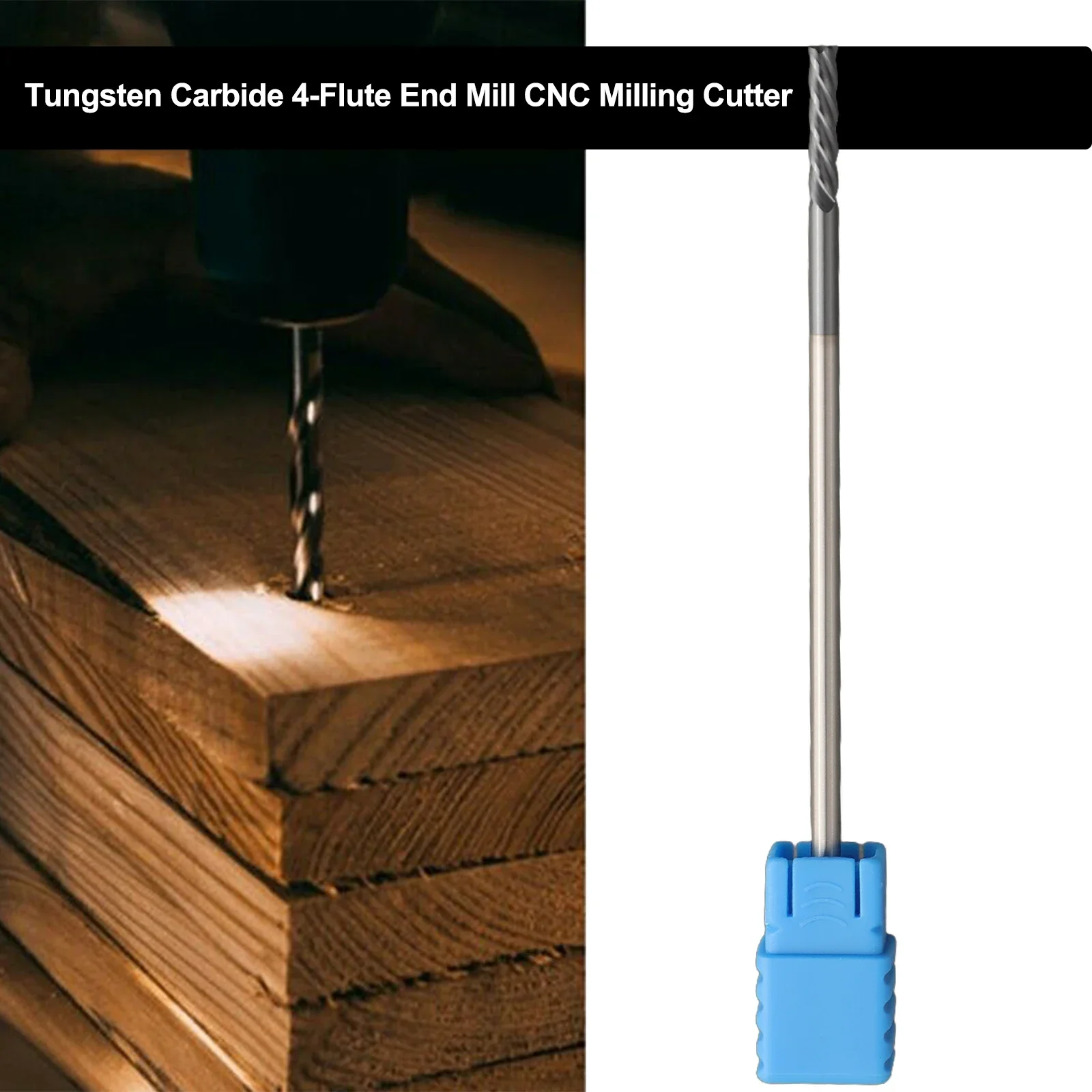 CNC Milling Cutter End Mill 4-flute Milling Cutter Alloy Steel Carbide End Mill Die Steel End Mill Extra Long Shank