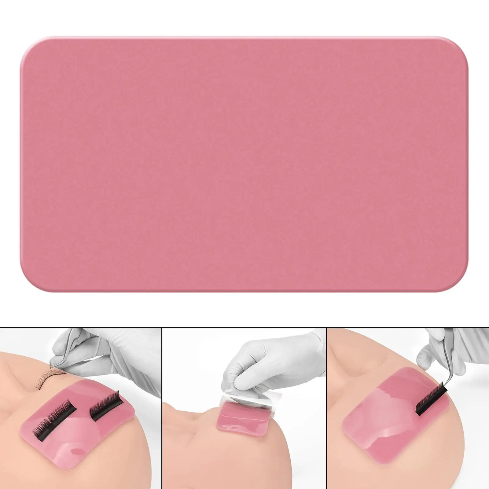 Almofada de extensão de cílios de silicone reutilizável ferramenta de palete suporte de cílios postiços