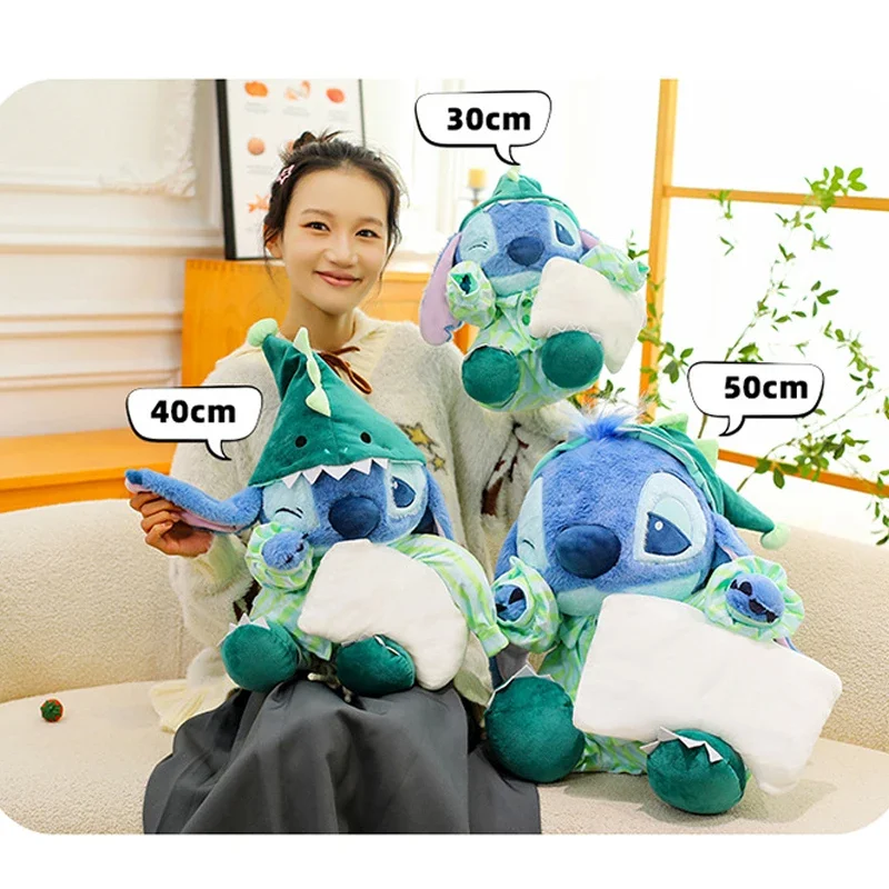 الكرتون بيجامة 30/50 سنتيمتر ديزني ليلو و غرزة ألعاب من القطيفة لطيف بلوشي ديناصور ستيتش الدمى وسادة محشوة طفل عيد الميلاد هدية عيد الميلاد