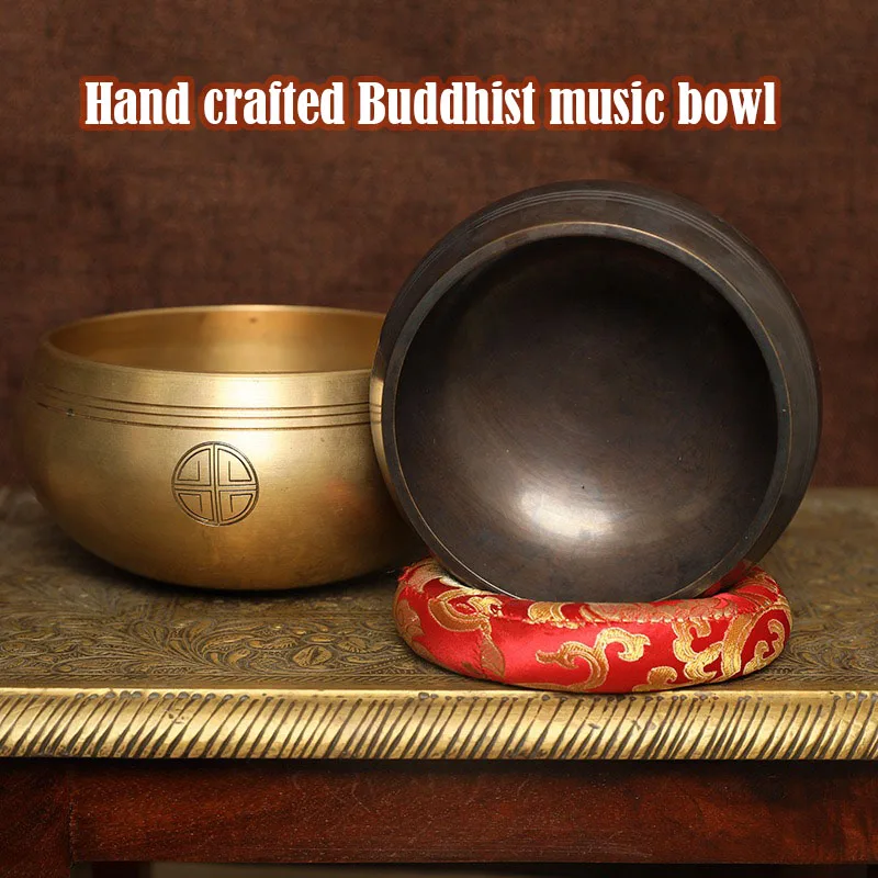 

Metal Therapeutic Tibetan Bowl Nepal Handmade Buddha Sound Bowl Sound Healing Instrument Meditation Decorative Accessories