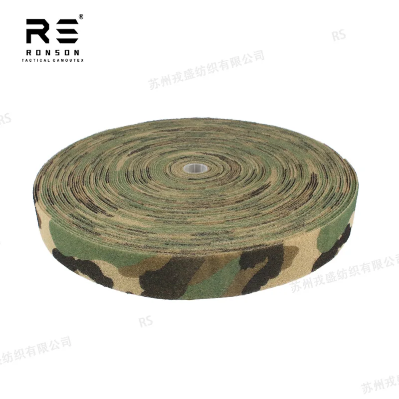 M81 Woodland camuflaje impreso 4 pulgadas Nylon para cinta de sujeción de bucle de Velcro Material ecológico para engranajes tácticos gran oferta