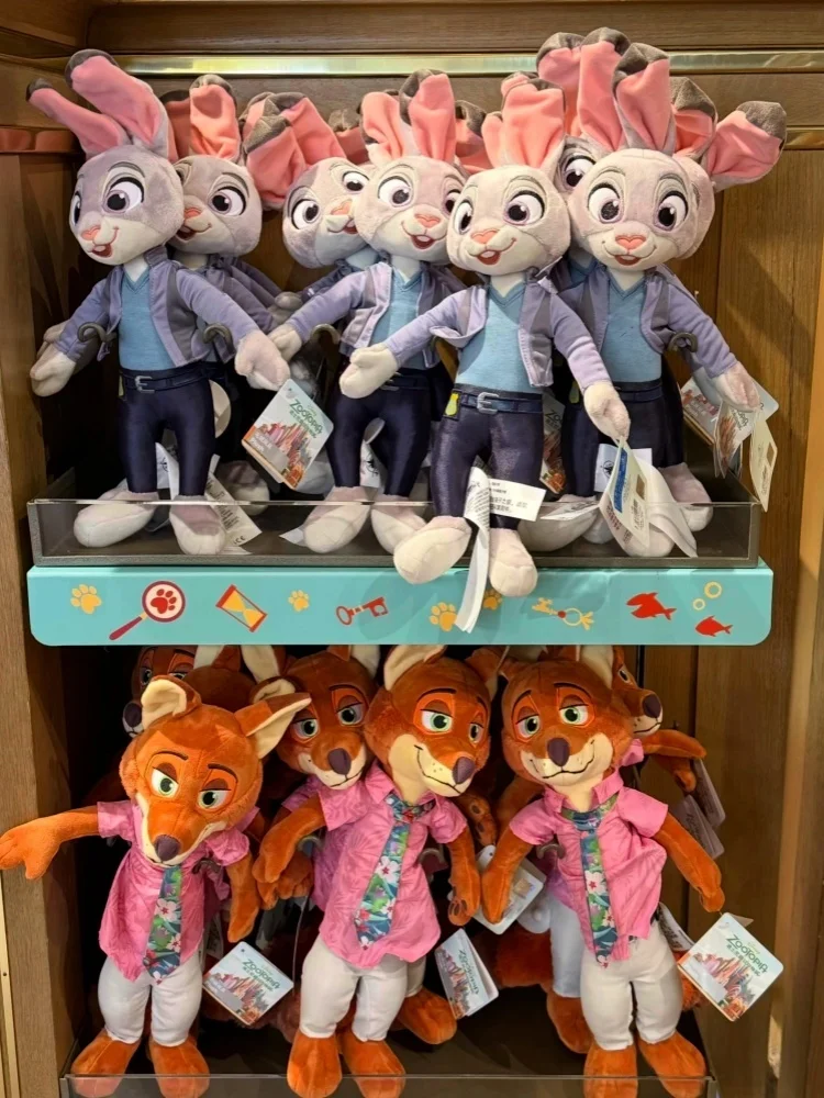 상하이 디즈니 주토피아 2 주디 홉스 닉 와일드 클로하우저 피닉 플러시 토이 키체인 가방 펜던트