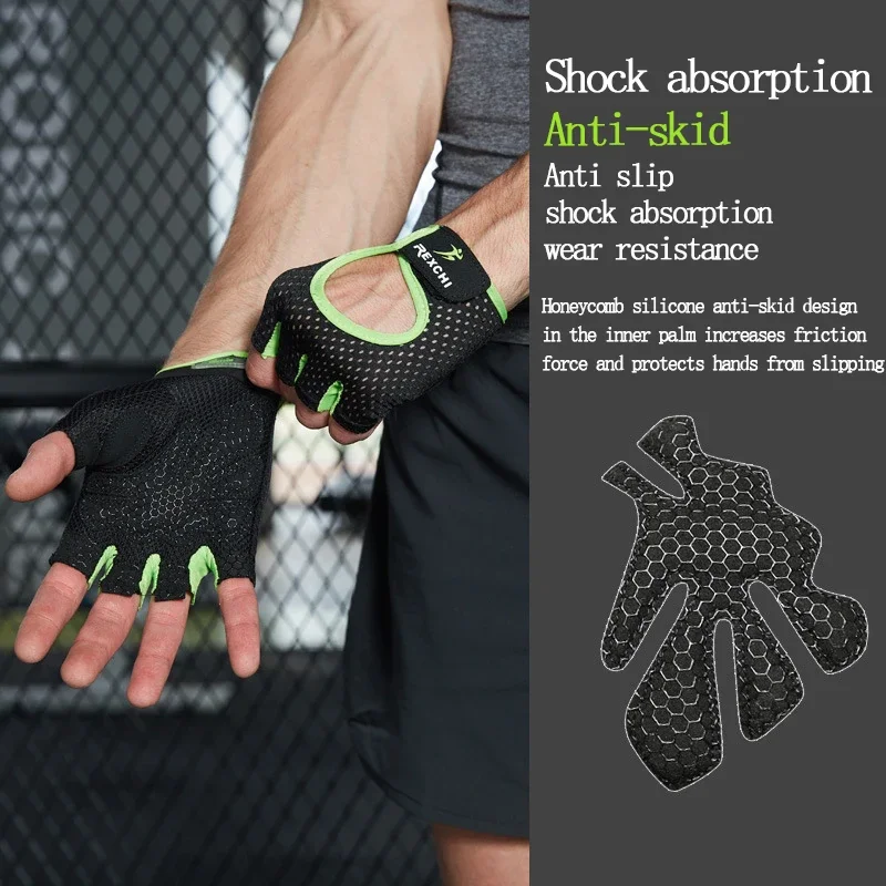 Gym Gloves Fitness Weight Lifting Gloves Body Building Training Sports Gloves Workout Half Finger Hand Protector for Men Women