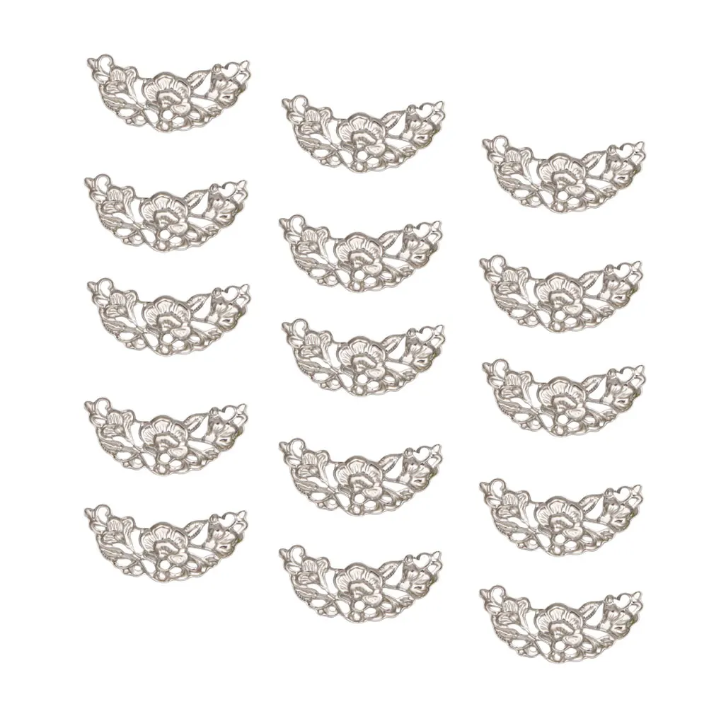 

100 Pcs Crescent Headdress Hairpin DIY Iron Charms Material Decor Accessories Hairband Part Bride