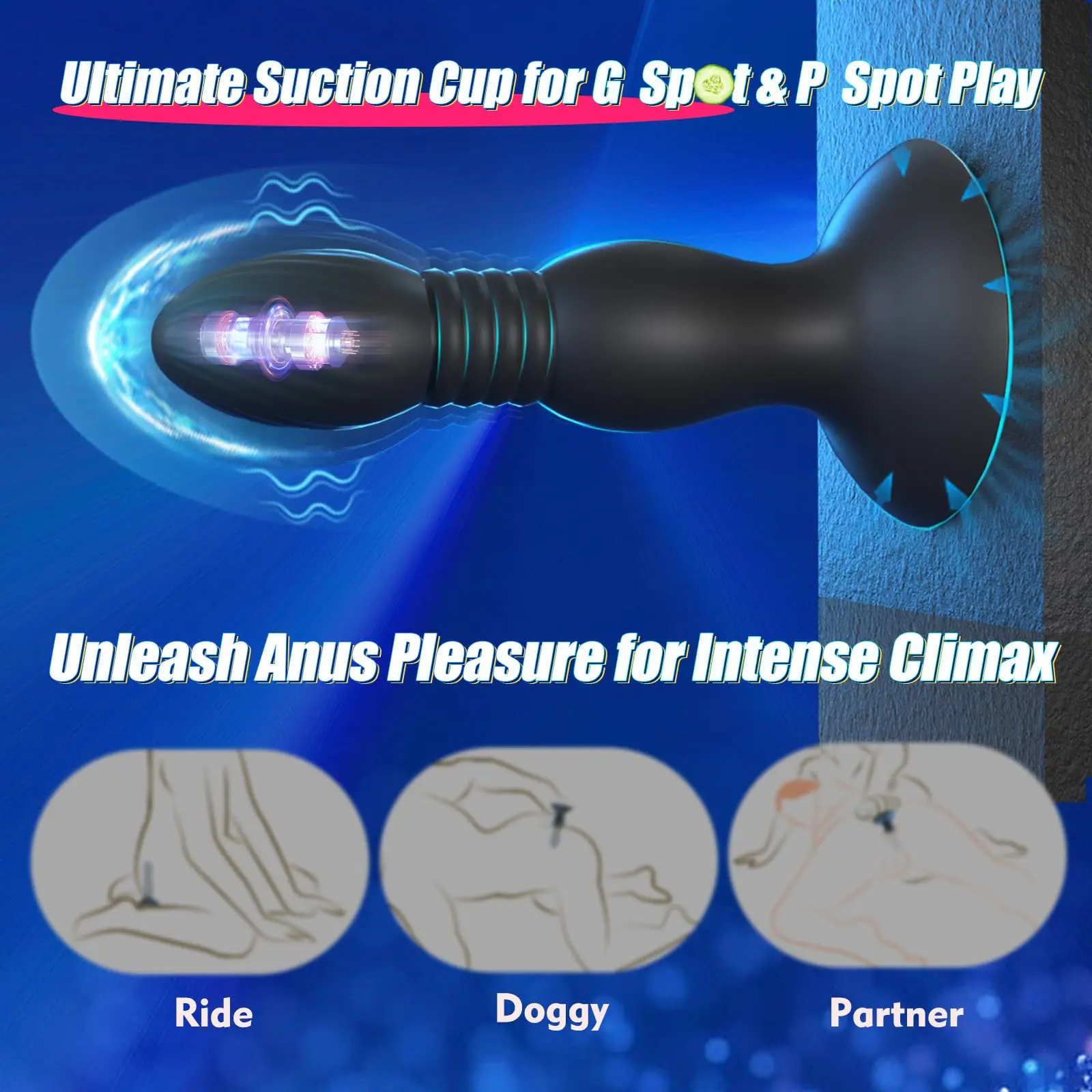 HESEKS التحكم عن بعد شفط كأس جهاز تدليك للبروستاتا بعقب المكونات Thrusting تهتز المكونات الشرج محفز الجنس لعب للرجال زوجين