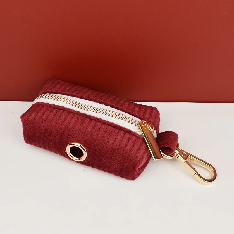 Top Seller Custom Logo Corduroy Dog Collars Leashes Harness Poo Bag Holder Bow Set Webbing For Sublimation Luxury Corduroy13