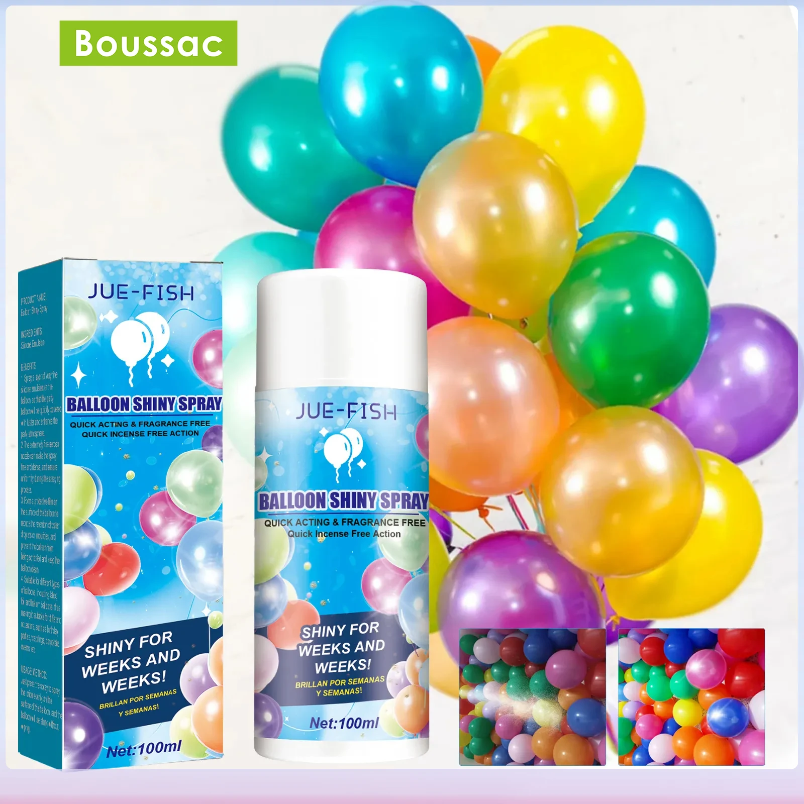 

Balloon Shiny Spray Colorful High Gloss Prevent Oxidation Anti Fading Polish Birthday Party Decoration Balloon Brightener Spray