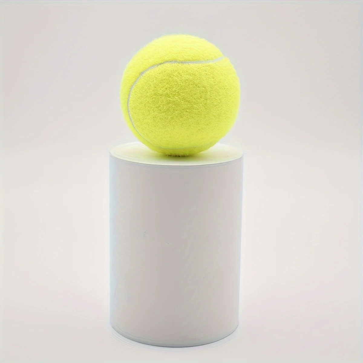 1Pc Yellow Durable Tennis Ball Portable Felt Wool Rubber Training Ball for Beginners Outdoor Sports Practice