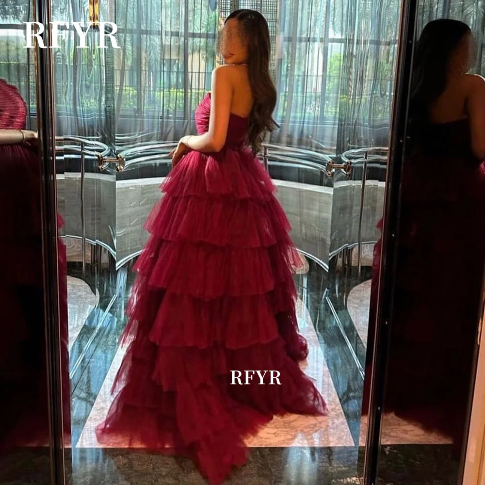 

RFYR Multilayers Evening Dresses A-Line Party Dress for Women Robe De Mariée Party Gown Princess Ball Gowns Customized
