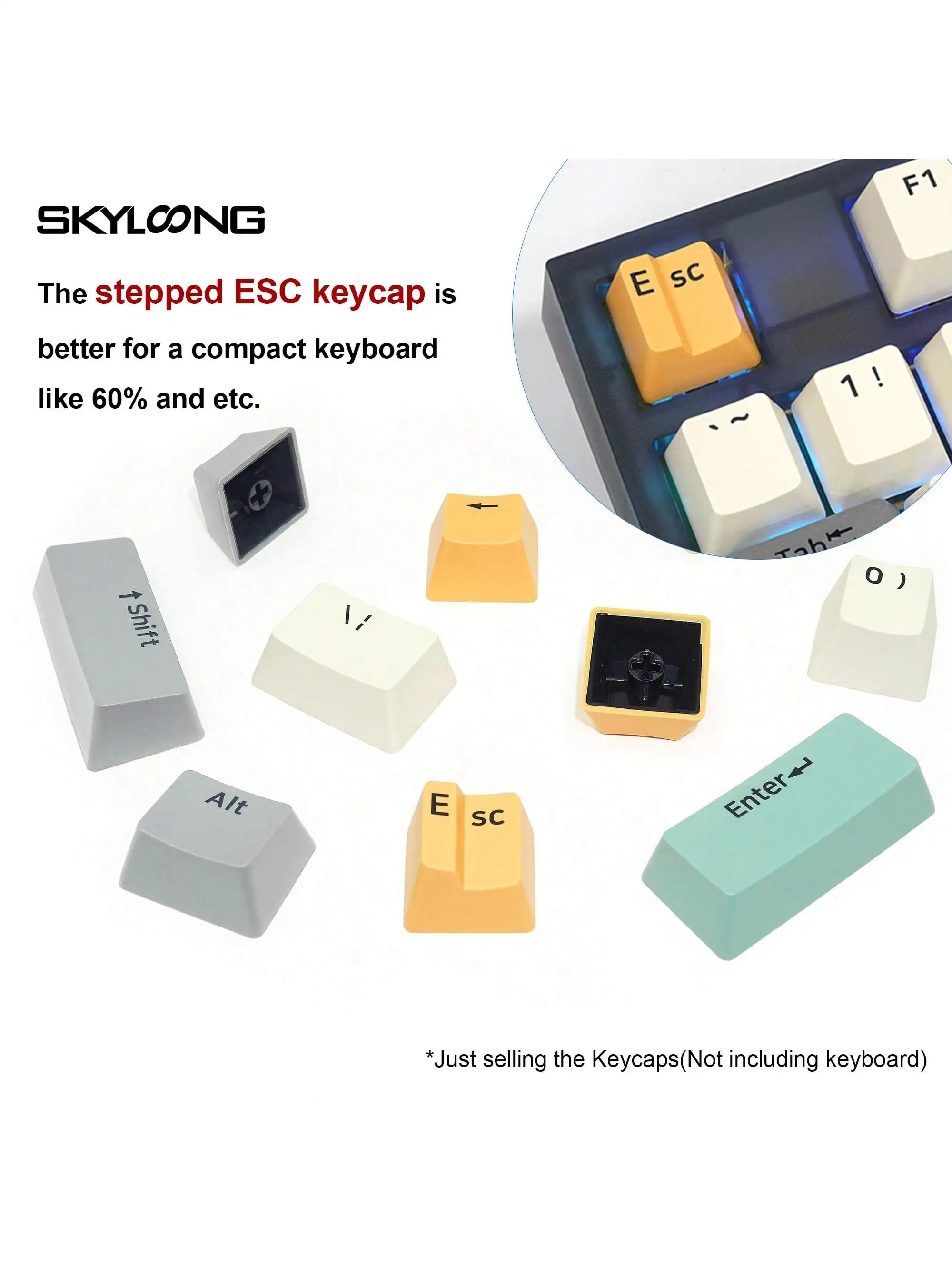 Imagem -05 - Skyloong Pbt 137 Keycaps Ti-gray Oem Profile Double Shot Acessórios para Teclado Mecânico