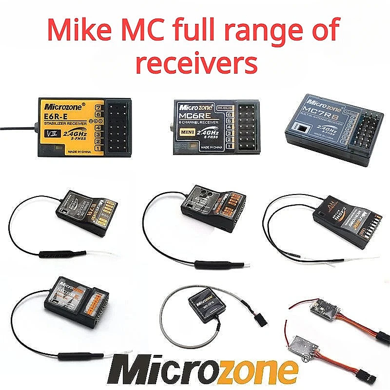 

The Microzone Mc6re Mc7re Mc8re Mc9002 Mini M-Sbus receiver is suitable for the Mc6c Mc7 Mc8b Controller Transmitter Rc UAV PWM