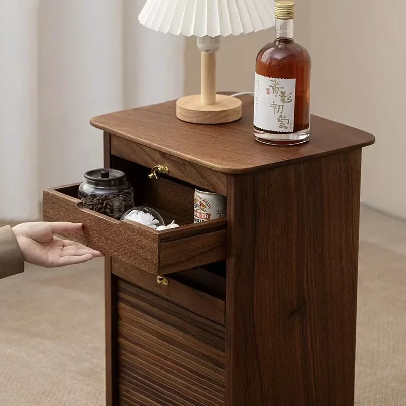 Solid wood cabinet, desktop teapot, dust-proof sundries storage cabinet, antique tea set, tea accessories, teacup display locker
