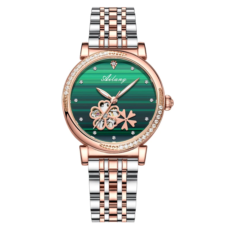 AILANG Women's Watches Flower Second Hand Luxury Ladies Waterproof Wristwatch Automatic Mechanical Watch for Women New