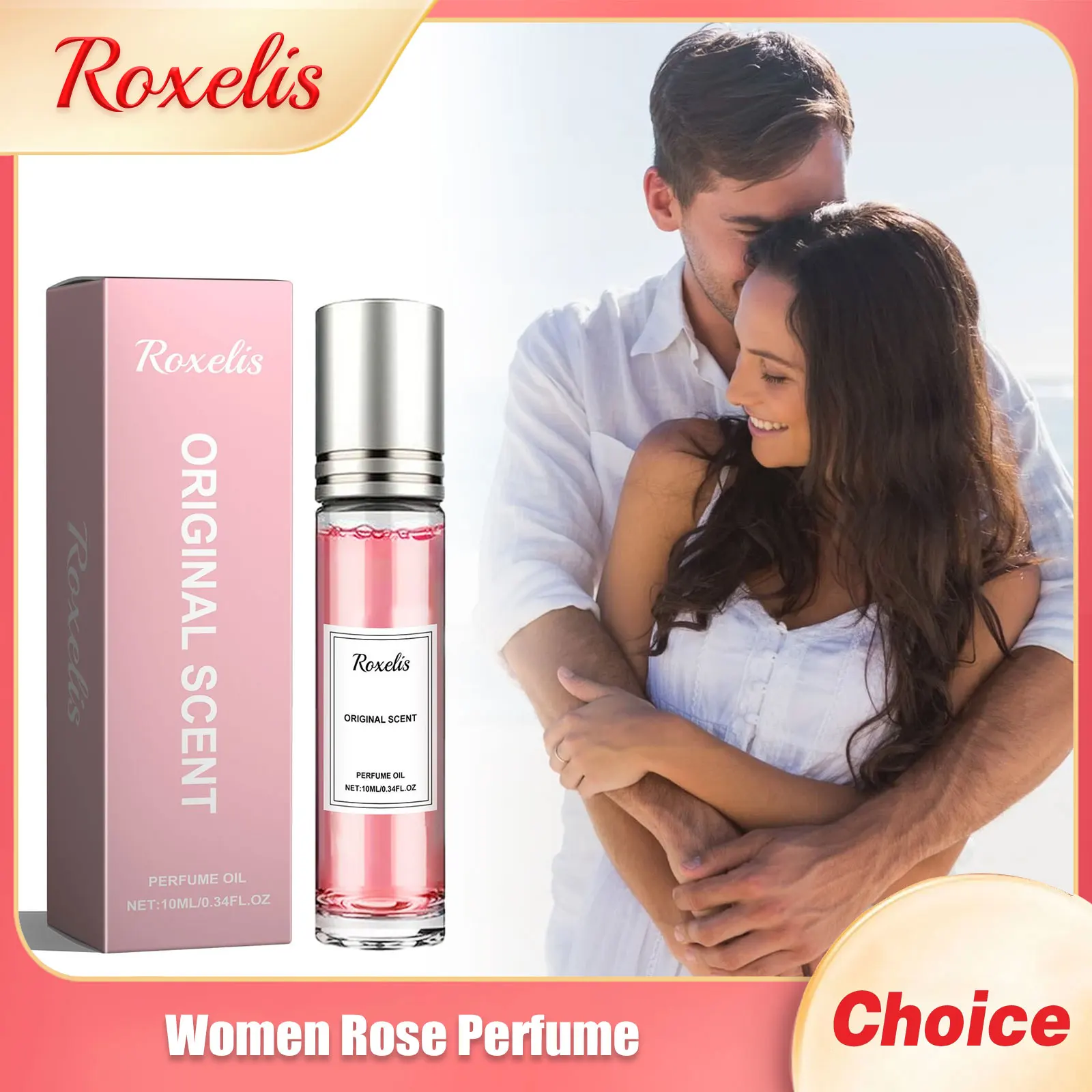 Perfume rosa fragrância duradoura para mulheres, planta, feromônio, melhorar fresco, alivia namoro, perfume floral, perfumes de jasmim portáteis,