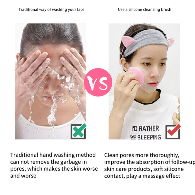 Silicone Face Cleansing Brush Washing Pad Exfoliating Blackhead Remover Facial Deep Cleansing Face Brushes Baby Bath Massager