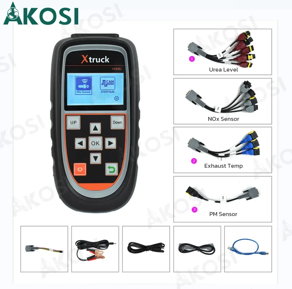 Xtruck Y006 EURO 6 Sensor Tester for Urea Quality Liquid Level/PM/Exhaust Temperature Nitrogen and Oxygen NOx Auto Detection