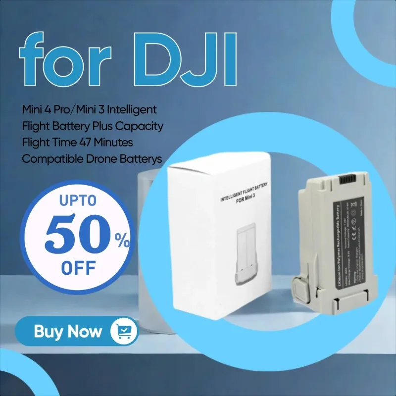 

3850mah for DJI Mini 4 Pro/Mini 3 Intelligent Flight Battery Plus Capacity Flight Time 47 Minutes Compatible Drone Batterys
