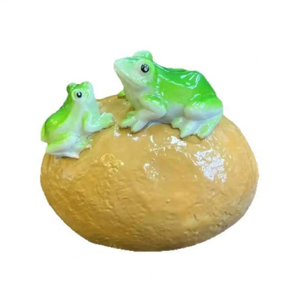 Natural Touch Frog Decoration Realistic Miniature Frog Statue Weather-resistant Garden Decoration Outdoor Figurine for Yard