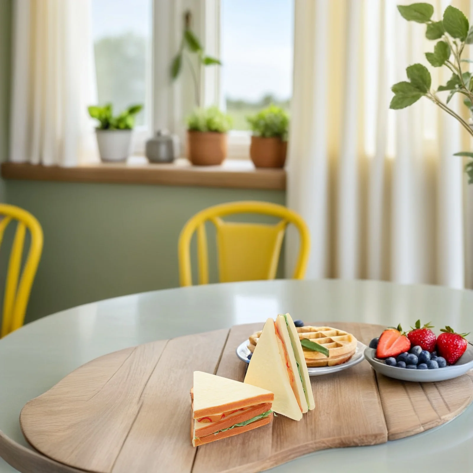 

Simulated Sandwich Props Artificial Toy Bread Model Fake for Kitchen Decor Sliced Toast Burger