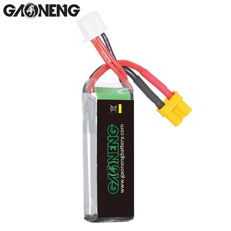 Gaoneng GNB 2S 7.6V 350mAh 70C/140C Lipo Battery For Micro RC FPV Racing Cine Whoop Beta FPV Drone Parts 7.6V With XT30U-F Plug