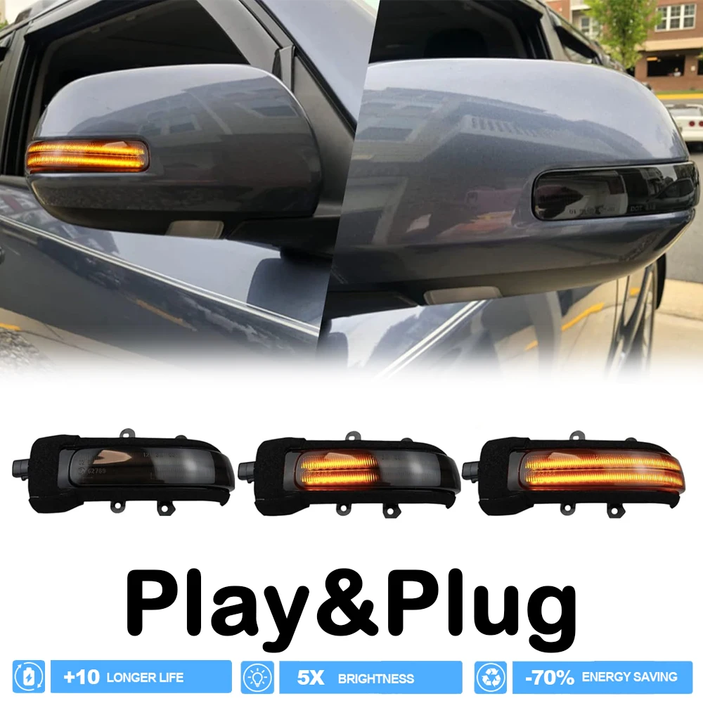 

Светодиодный повторный мигающий свет бокового зеркала для Toyota Passo Sette Porte Ractis Tocama Noah Voxy Sienta Alphard Vellfire RAV4