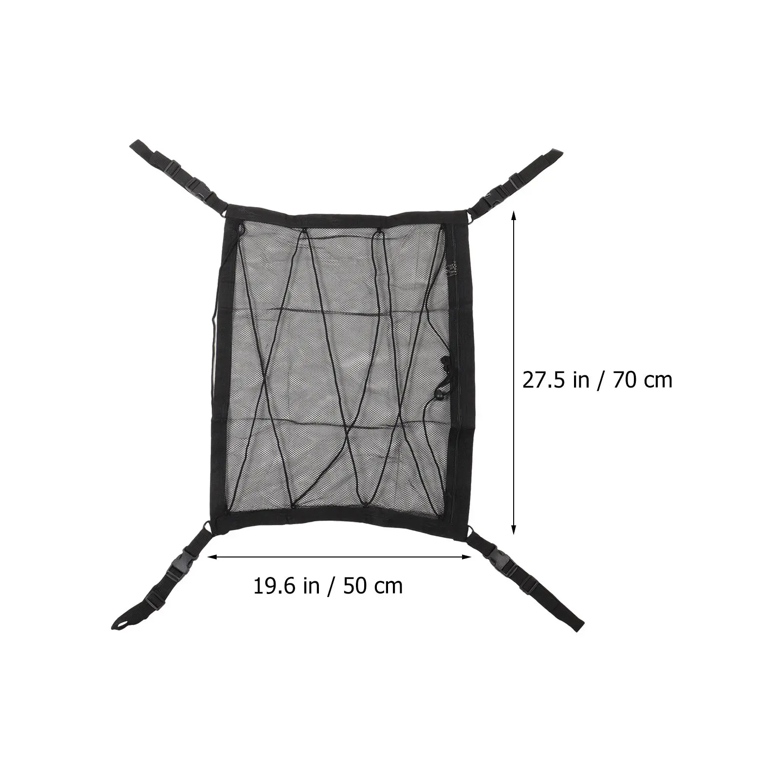 Car Ceiling Storage Net Large Capacity Double Zipper Design Nonwoven Material Car Roof Tent Alternative for Suv Truck Camping