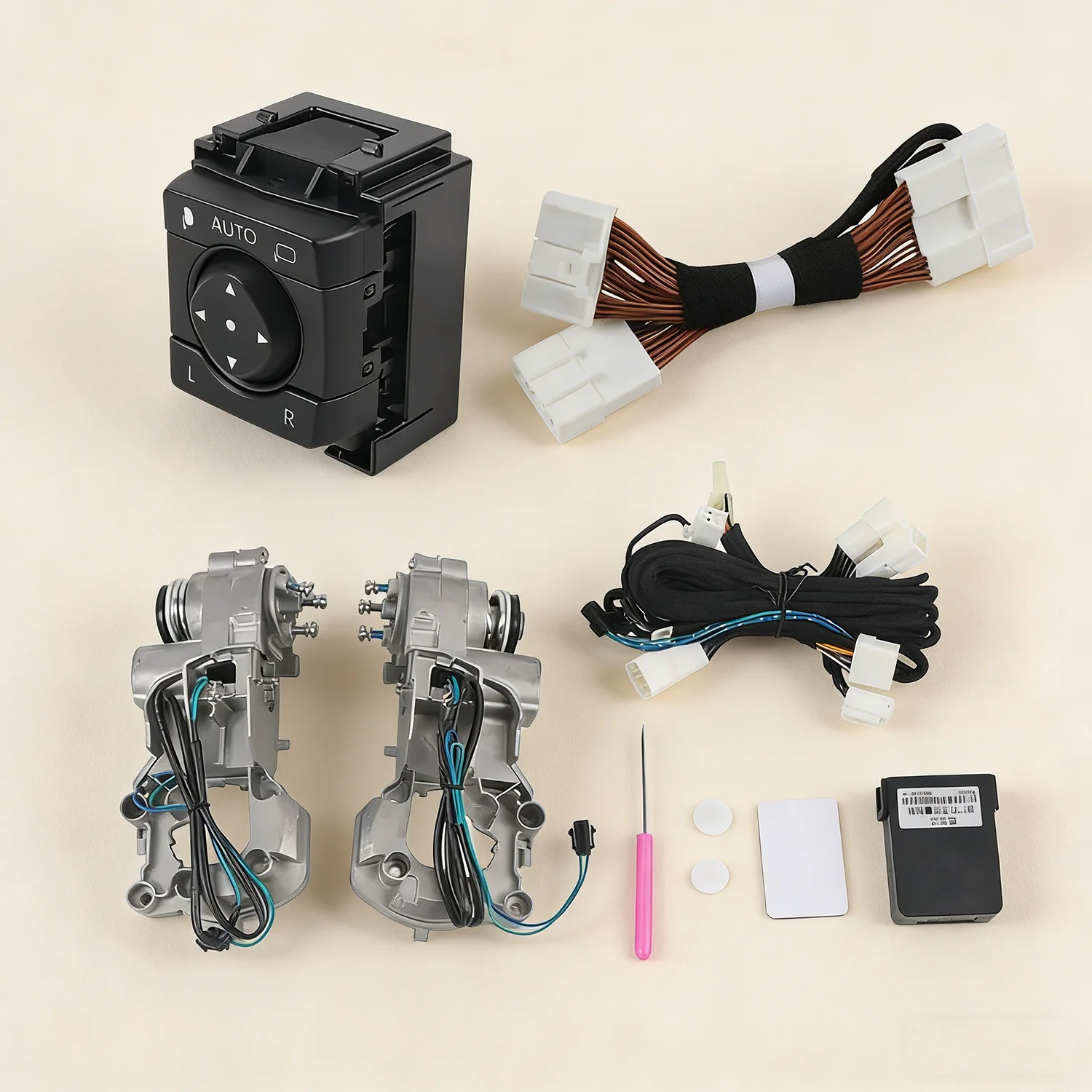 

Automatic Folding Side Mirror Conversion Kit for Toyota RAV4 2019 2020 2021 2022 2023 2024 2025, Remote Key LED Switch Control