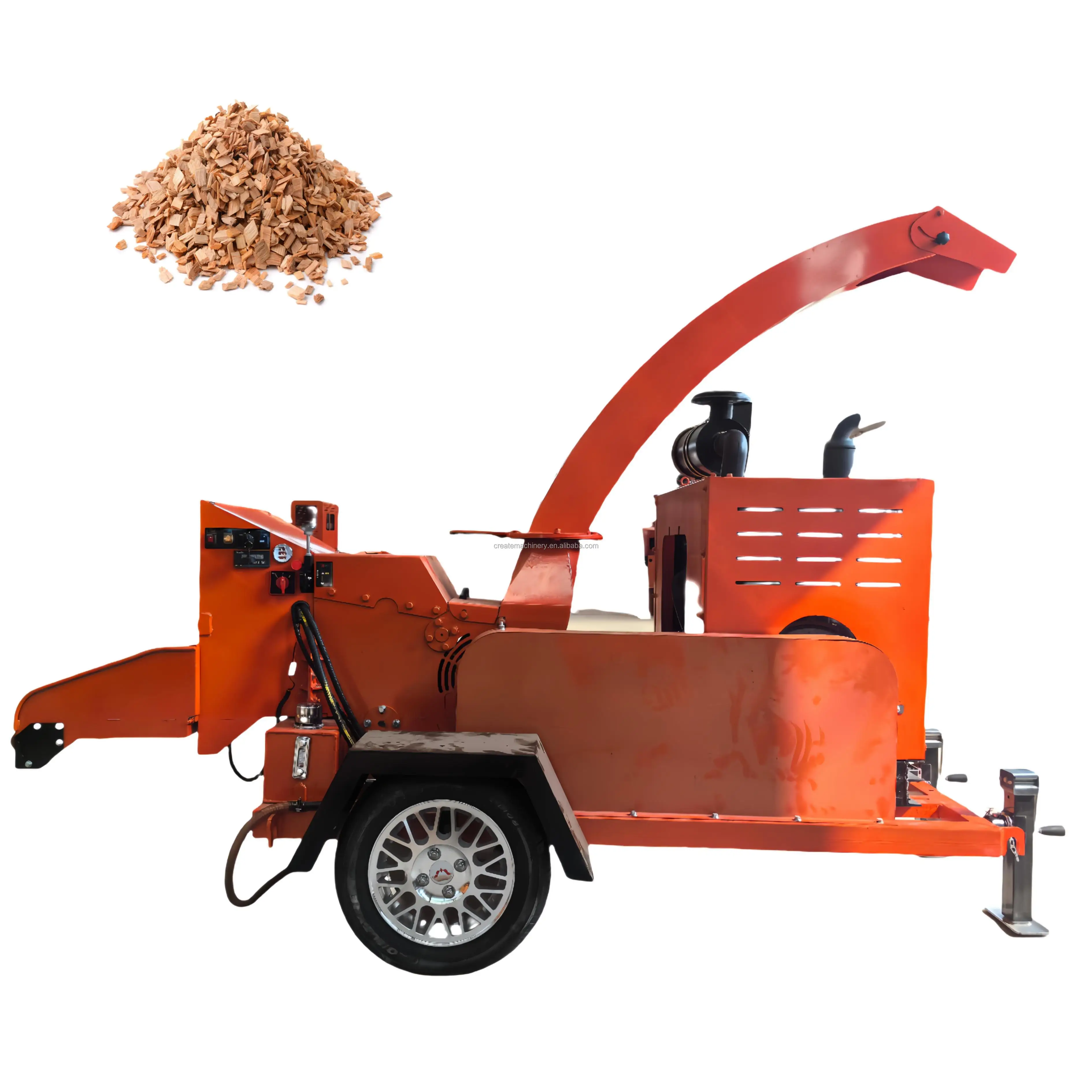 

Heavy Duty Drum Mobile Forestry Industrial Wood Chipper For Sale