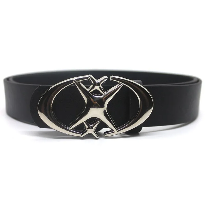 Stylish Oval Cross Metal Buckle Belt - Durable, Simple, and Universally Compatible - Unisex Gift Idea for Men and Women