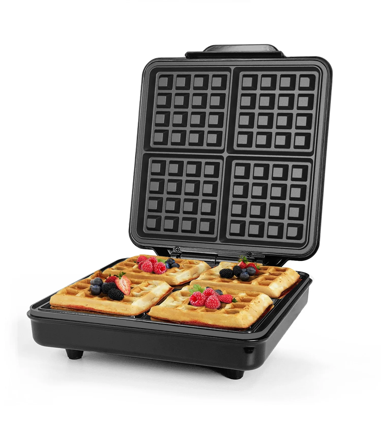 Mini Automatic 1200W 4-Slice Dual Zone Non-Stick Eco-Friendly Belgian Waffle  Machine for  Use W002