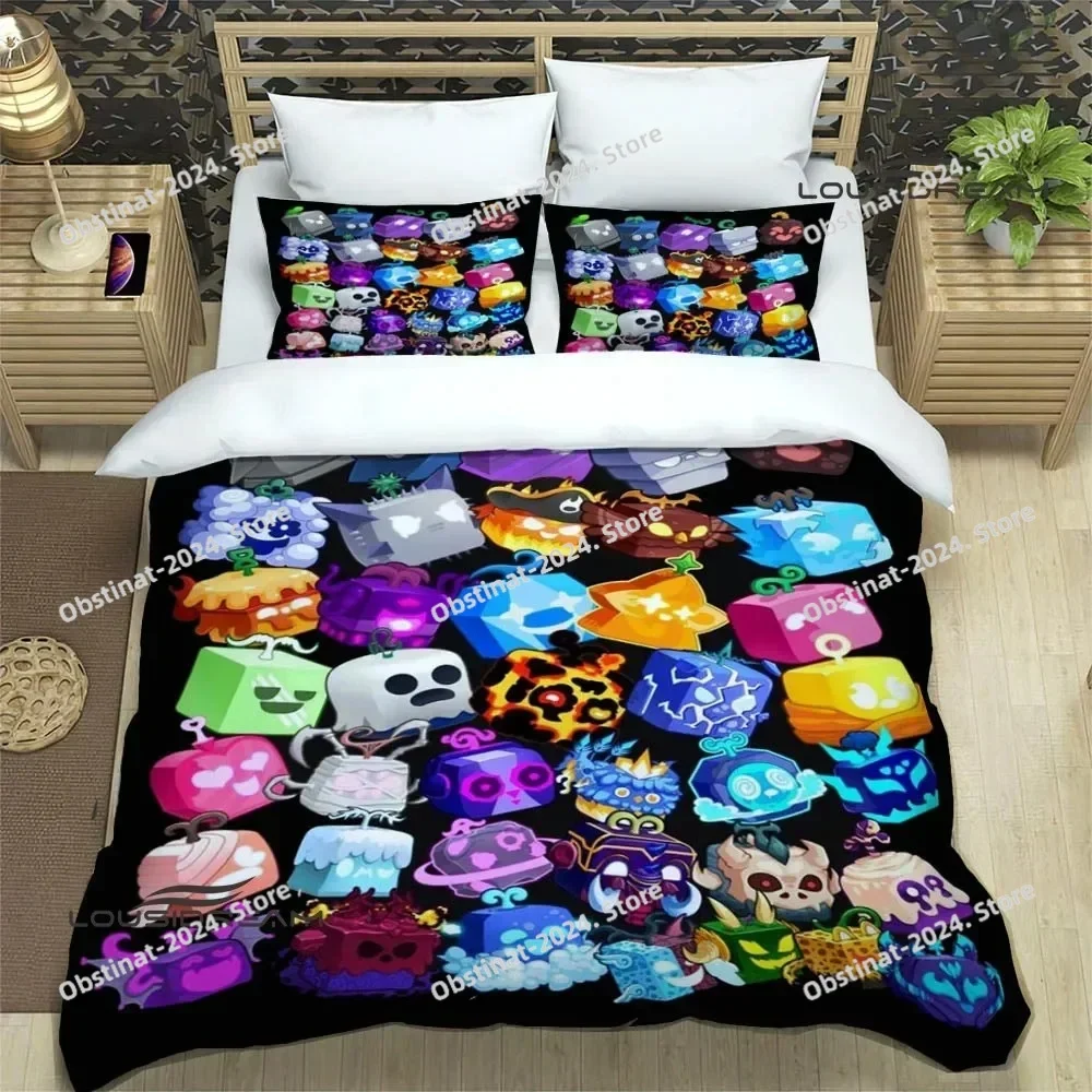 

3D game B-blox fruits Bedding set Printed Duvet Cover Pillowcase Single Double Queen Super King Size Sets