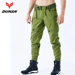 Spring Men's Motorcycle Casual Pants CE Knee DUHAN Motocross Biker pants Motorcyclist Trousers Waterproof Breathable