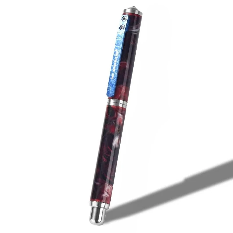 Titanium Twist Pen Auto Adjusting Length Compatible Black 0.5mm Refills EDC Pocket Writing Tool Luxury Gift for Professionals