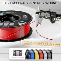 2 Rolls Creality CR-PETG Filaments for 3D Printer 2 Pcs 1.75mm 1KG High Precision Filaments in Black High Temperature